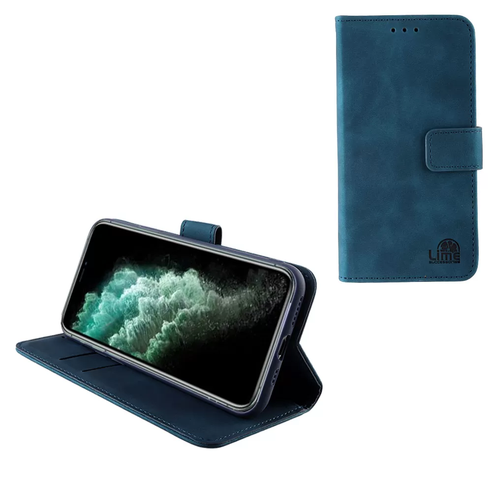 LIME ESSENTIAL ΘΗΚΗ IPHONE 11 PRO 5.8in  MAGNET BOOK STAND CLIP DARK BLUE