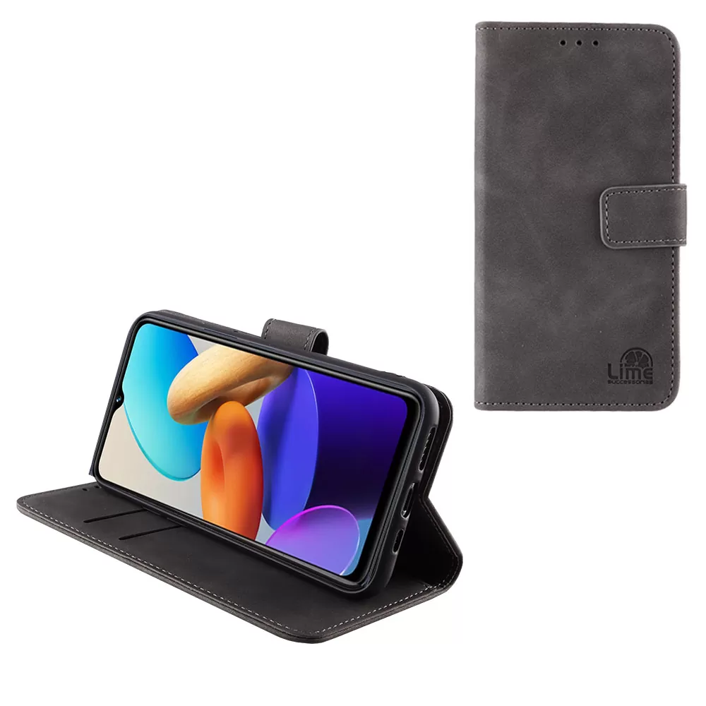 LIME ESSENTIAL ΘΗΚΗ VIVO Y35 6.58in  MAGNET BOOK STAND CLIP  GREY