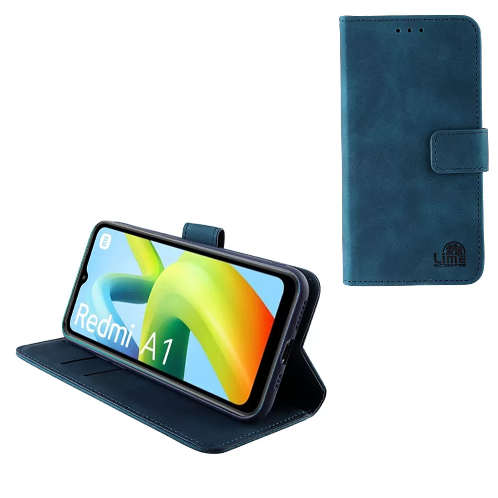 LIME ESSENTIAL ΘΗΚΗ XIAOMI REDMI A1/REDMI A2 6.52in  MAGNET BOOK STAND CLIP DARK BLUE