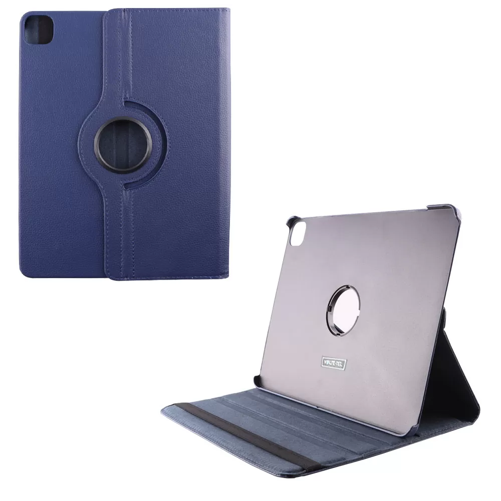 VOLTE-TEL LEATHER BOOK ROTATING STAND ΘΗΚΗ IPAD PRO 2022/IPAD PRO 2021/IPAD PRO 2020 12.9in BLUE