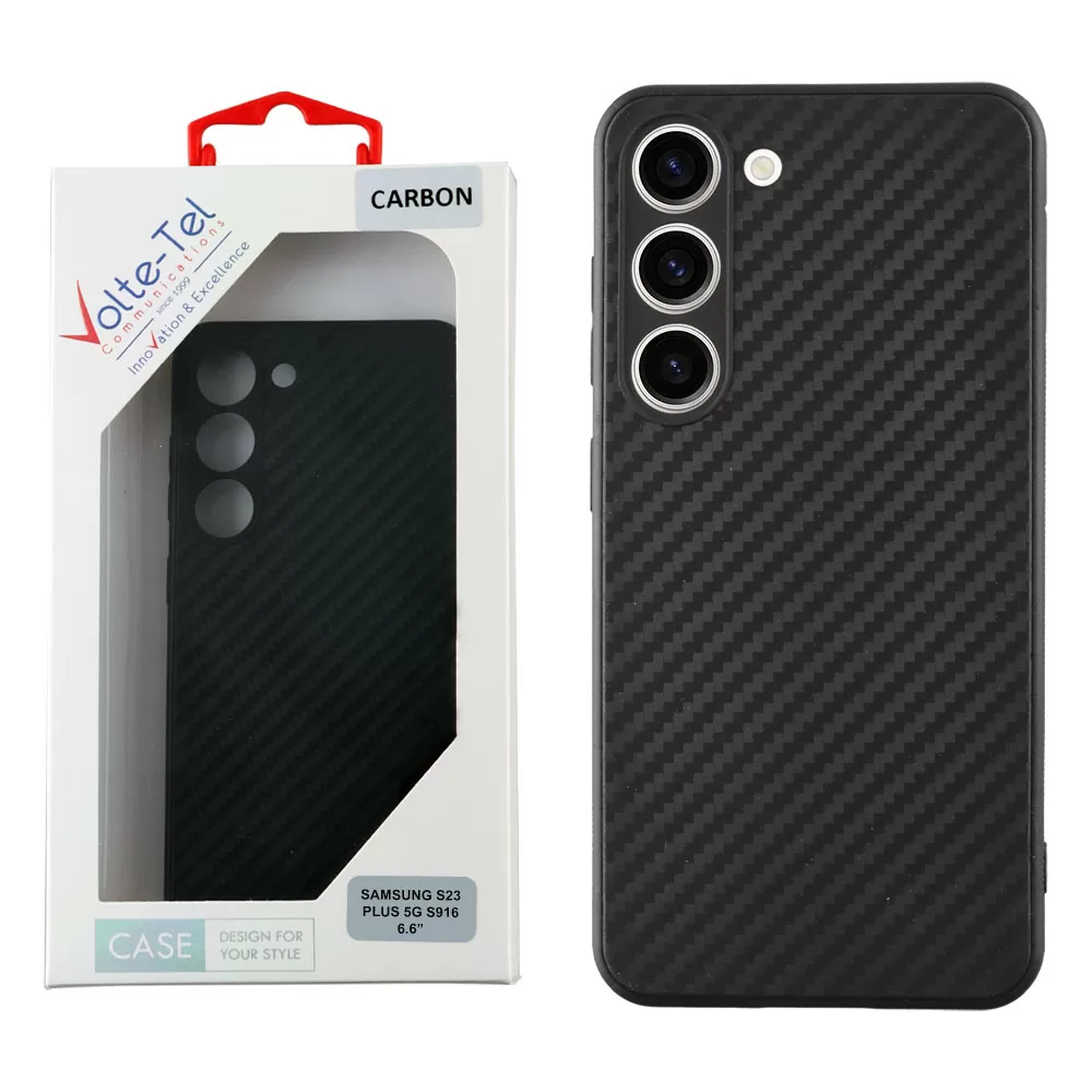 VOLTE-TEL CARBON ΘΗΚΗ SAMSUNG S23 PLUS 5G S916 6.6in  CAMERA PROTECTIVE BLACK