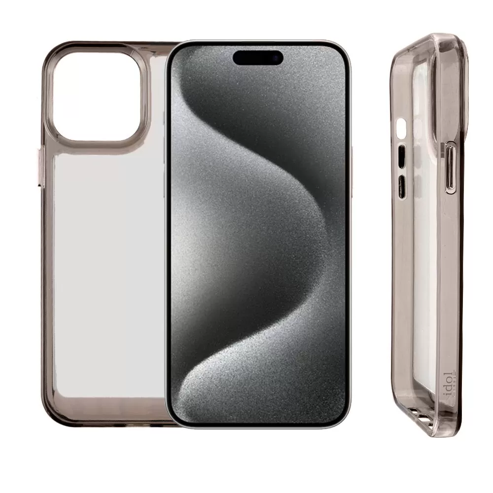 IDOL 1991 CRISTALYTE TPU ΘΗΚΗ IPHONE 15 PRO MAX 6.7in CAMERA GUARD ΔΙΑΦΑΝΗ ΓΚΡΙ