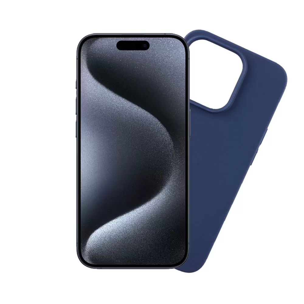 VOLTE-TEL SILICON TPU ΘΗΚΗ IPHONE 15 PRO 6.1in  CAMERA GUARD BLUE