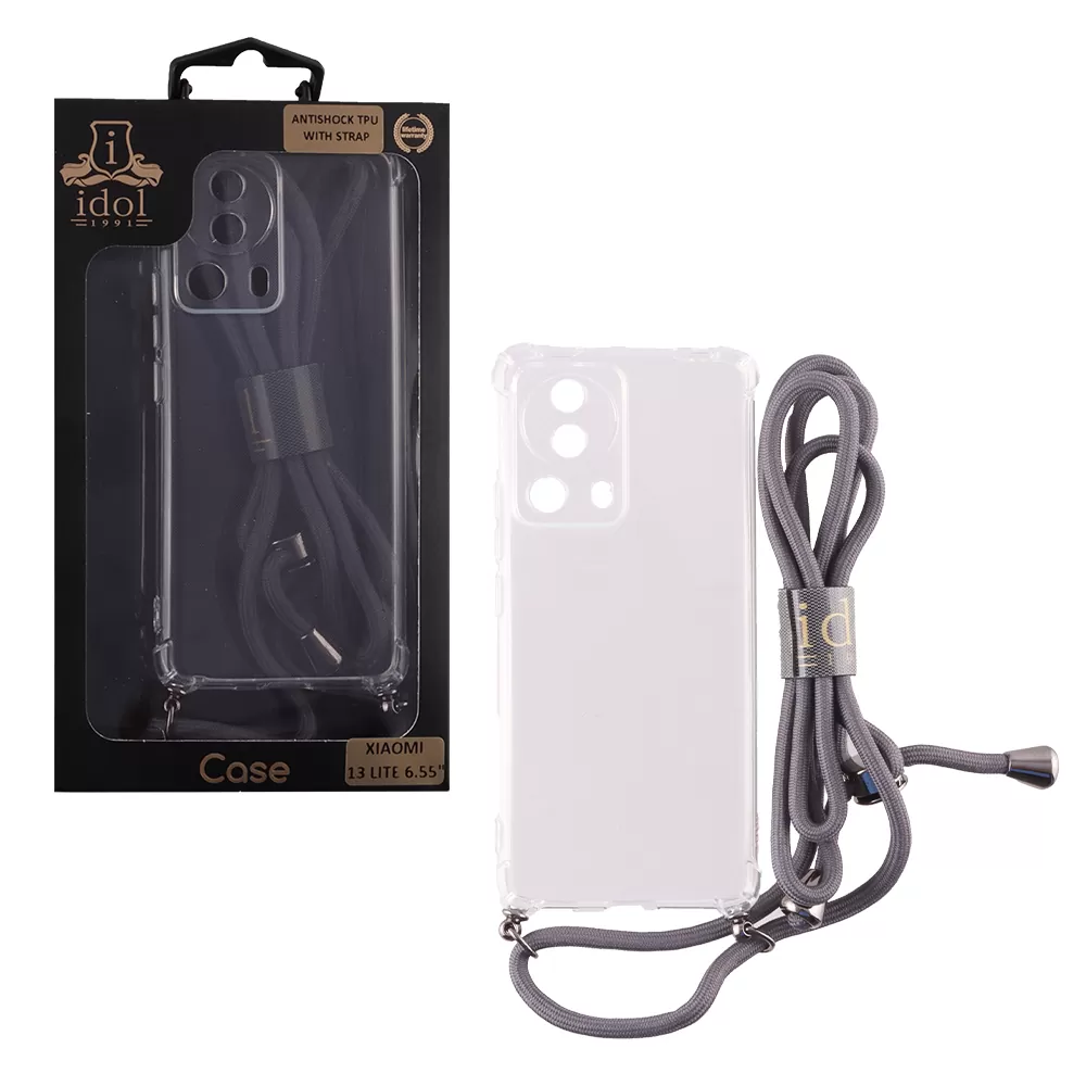 IDOL 1991 ANTISHOCK AIR TPU ΘΗΚΗ XIAOMI 13 LITE 6.55in  WITH STRAP FULL CAMERA PROTECTION ΔΙΑΦΑΝΗ