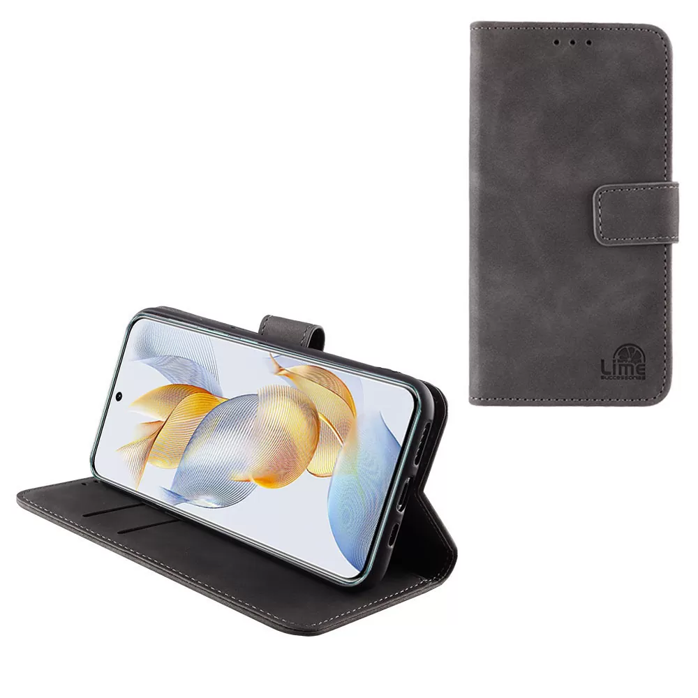 LIME ESSENTIAL ΘΗΚΗ HONOR 90 5G 6.7in  MAGNET BOOK STAND CLIP GREY
