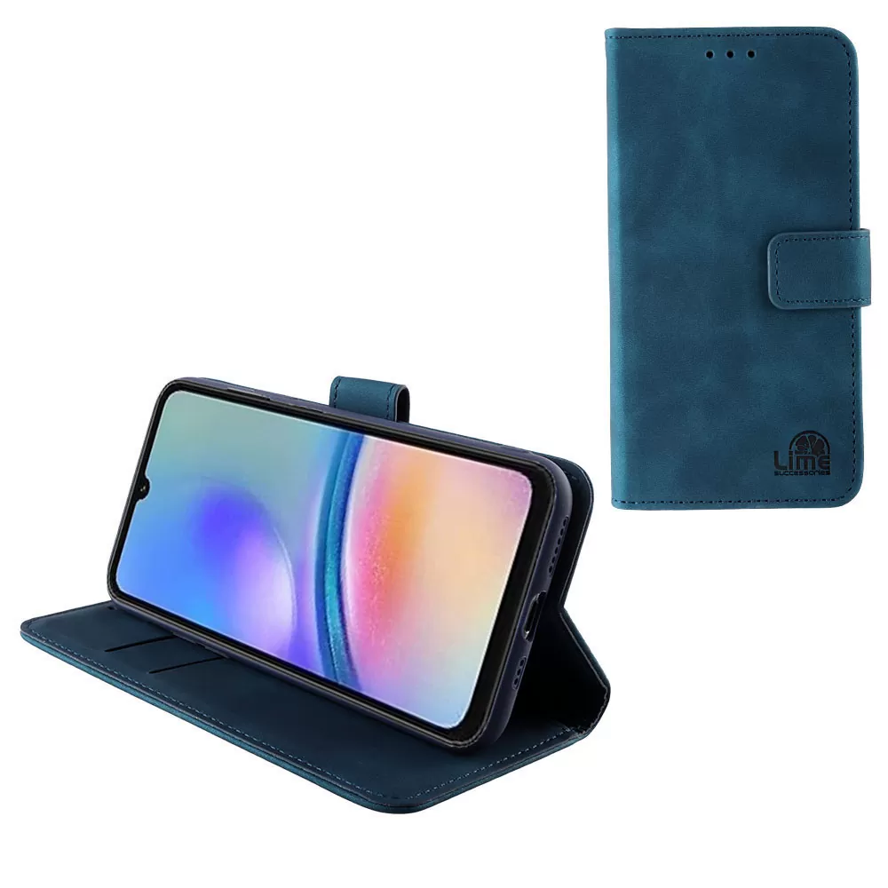 LIME ESSENTIAL ΘΗΚΗ SAMSUNG A05s 4G A057/F14 4G E145 6.7in  MAGNET BOOK STAND CLIP DARK BLUE