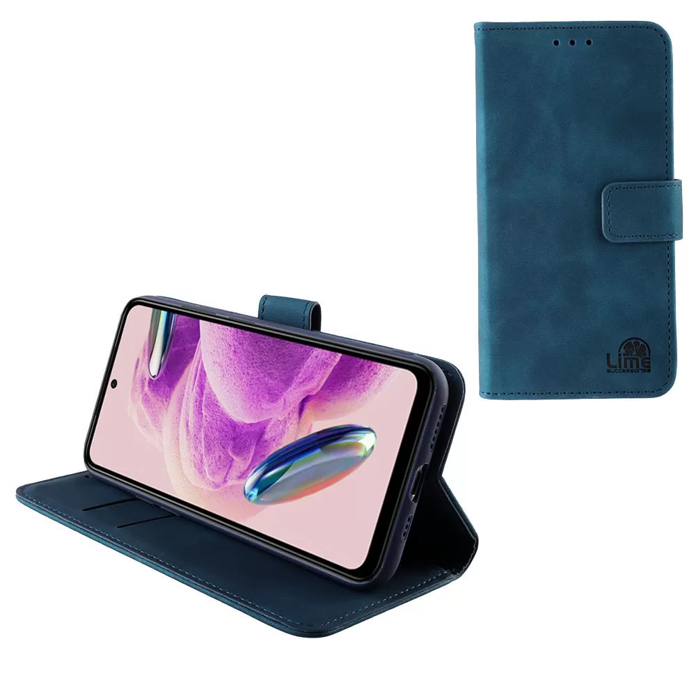 LIME ESSENTIAL ΘΗΚΗ XIAOMI REDMI NOTE 12S 6.43in  MAGNET BOOK STAND CLIP DARK BLUE