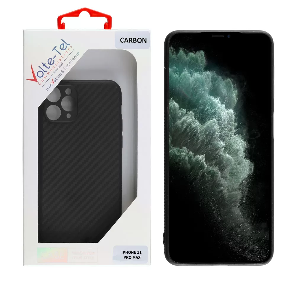 VOLTE-TEL CARBON ΘΗΚΗ IPHONE 11 PRO MAX 6.5in  CAMERA PROTECTIVE BLACK