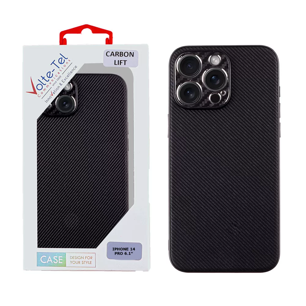 VOLTE-TEL CARBON LIFT ΘΗΚΗ IPHONE 14 PRO 6.1in  FULL CAMERA PROTECTION BLACK