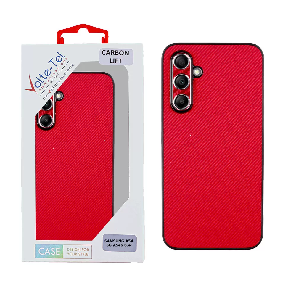 VOLTE-TEL CARBON LIFT ΘΗΚΗ SAMSUNG A54 5G A546 6.4in  FULL CAMERA PROTECTION RED