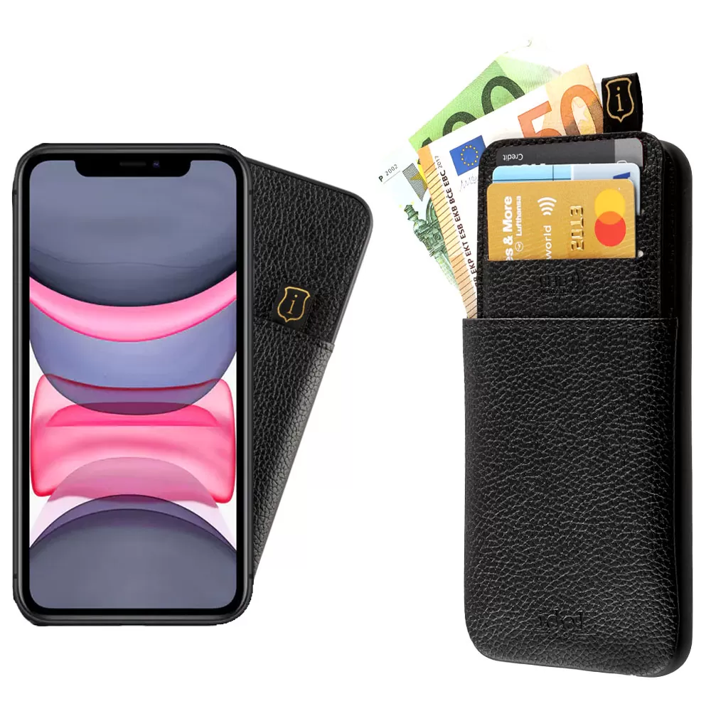 IDOL 1991 ANTI-RFID LEATHER SMART WALLET ΘΗΚΗ IPHONE 11 PRO 6.1in CAMERA GUARD BLACK