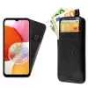 IDOL 1991 ΘΗΚΗ SAMSUNG A14 4G A145/A14 5G A146 6.6" ANTI-RFID LEATHER SMART WALLET CAMERA GUARD BLACK