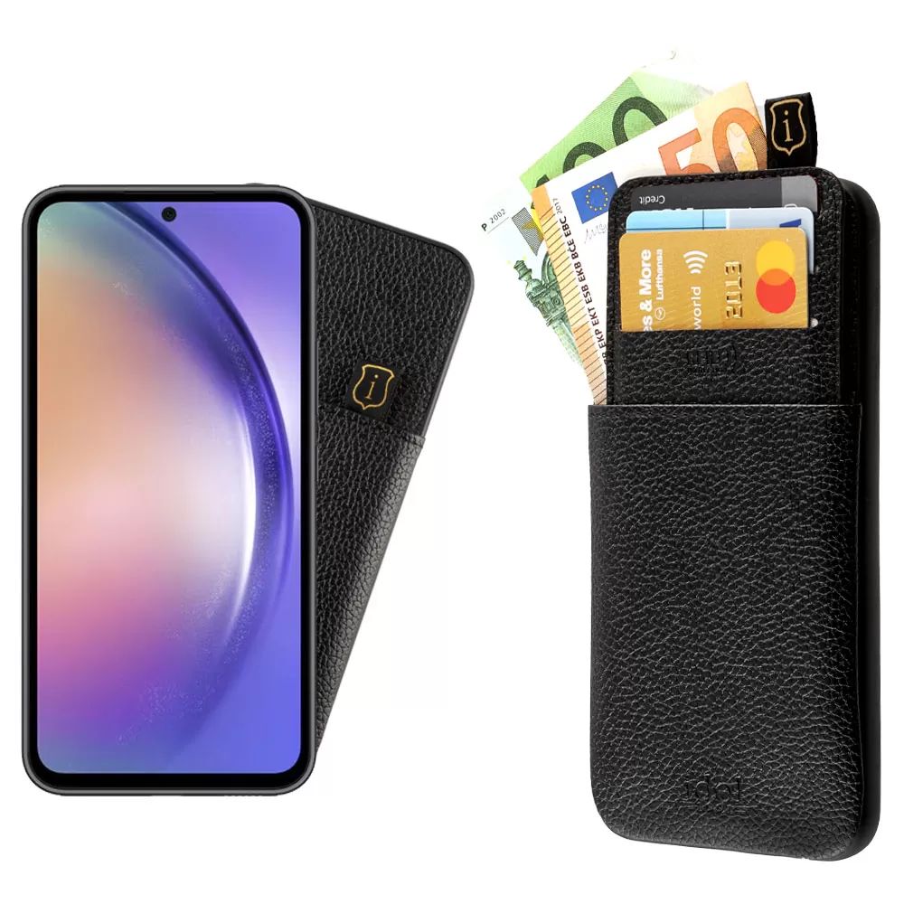 IDOL 1991 ANTI-RFID LEATHER SMART WALLET ΘΗΚΗ SAMSUNG A54 5G A546 6.4in CAMERA GUARD BLACK