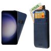 IDOL 1991 ΘΗΚΗ SAMSUNG S23 PLUS 5G S916 6.6" ANTI-RFID LEATHER SMART WALLET CAMERA GUARD BLUE