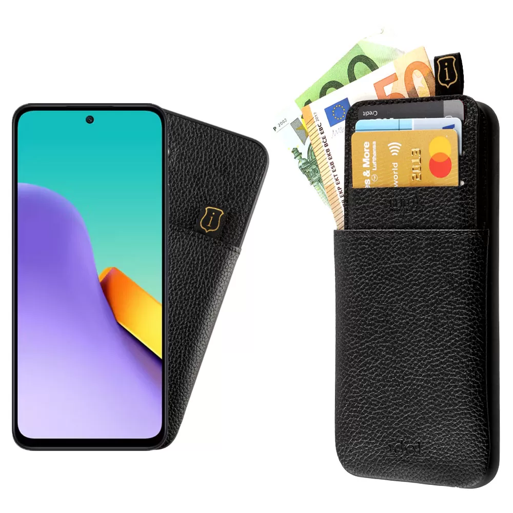 IDOL 1991 ANTI-RFID LEATHER SMART WALLET ΘΗΚΗ XIAOMI REDMI 12 4G/5G 6.79in FULL CAMERA PROTECTION BLACK