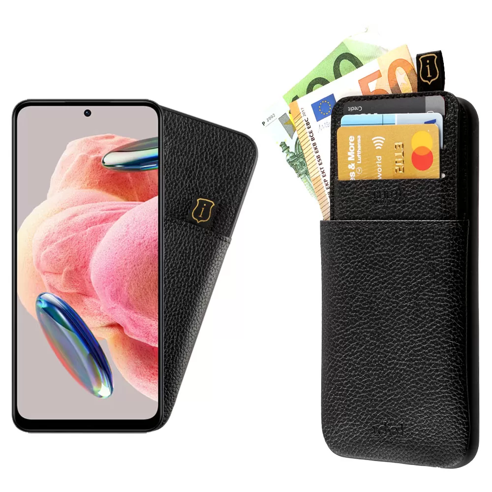 IDOL 1991 ANTI-RFID LEATHER SMART WALLET ΘΗΚΗ XIAOMI REDMI NOTE 12 5G 6.67in FULL CAMERA PROTECTION BLACK