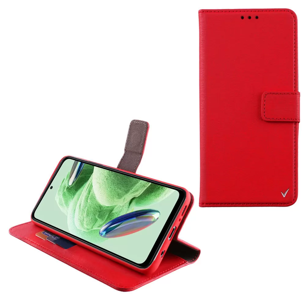 VOLTE-TEL ALLURE ΘΗΚΗ XIAOMI REDMI NOTE 12 5G 6.67in  MAGNET BOOK STAND CLIP RED