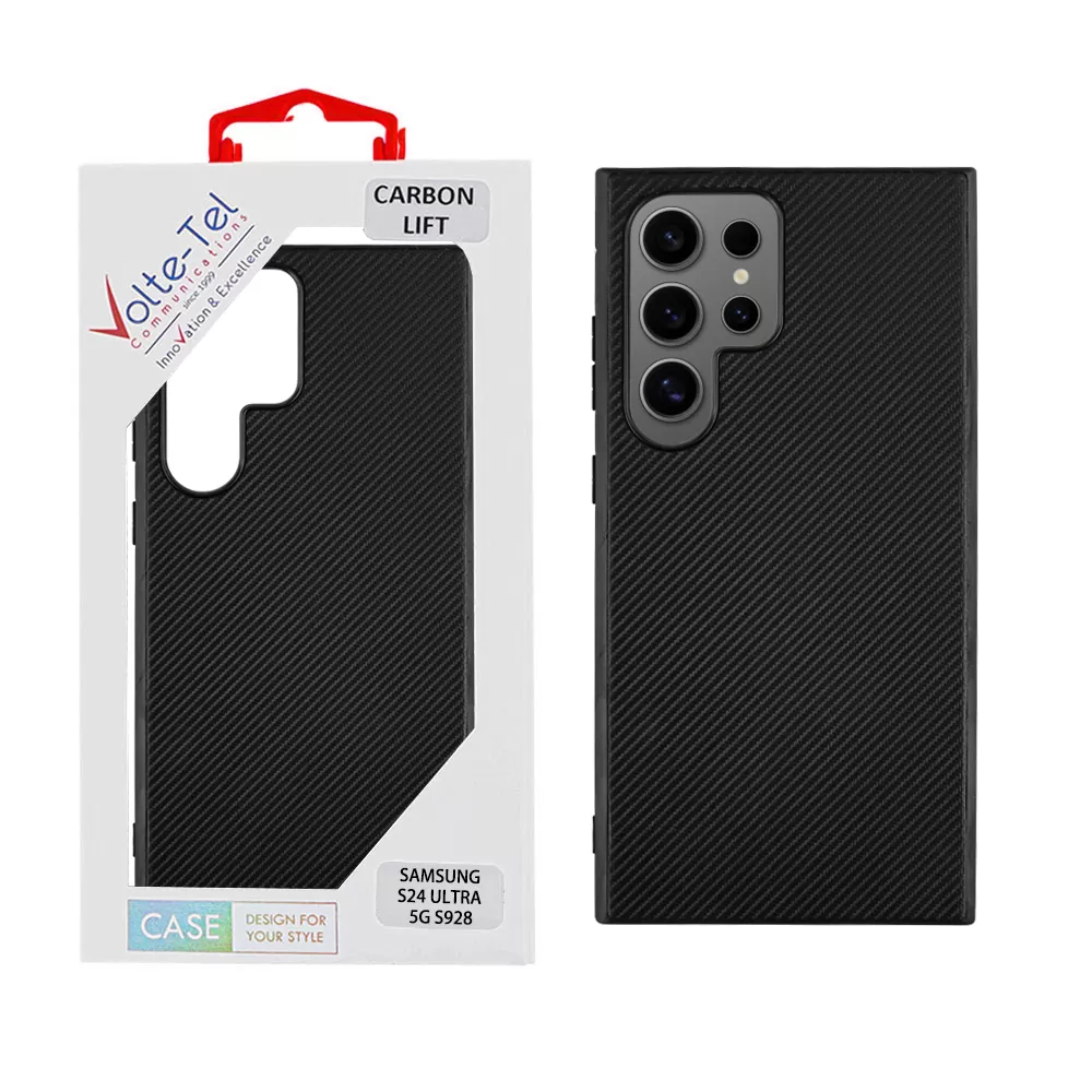 VOLTE-TEL CARBON LIFT ΘΗΚΗ SAMSUNG S24 ULTRA 5G S928 6.8in  CAMERA GUARD BLACK