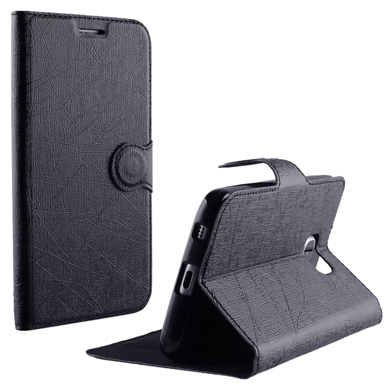 VOLTE-TEL ΘΗΚΗ ALCATEL PIXI 3 4.5" 4G 4027D LINE LEATHER-TPU BOOK STAND BLACK