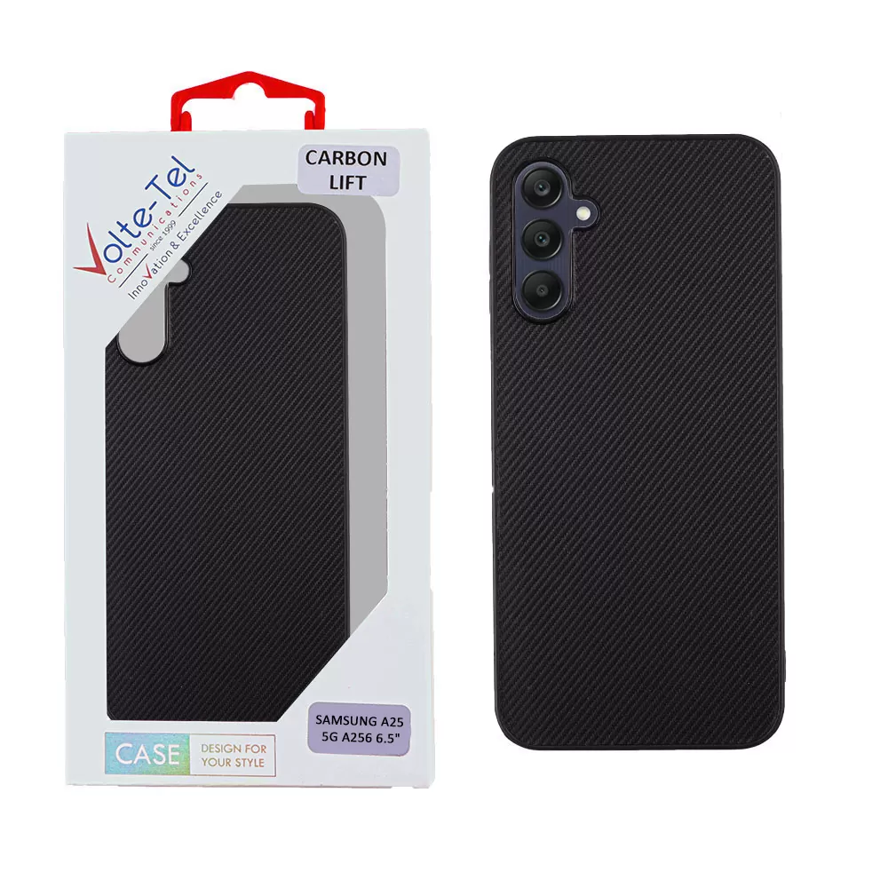 VOLTE-TEL CARBON LIFT ΘΗΚΗ SAMSUNG A25 5G A256 6.5in  CAMERA GUARD BLACK