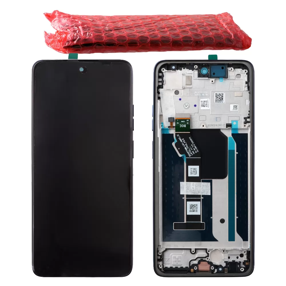 MOTOROLA MOTO G56 ΟΘΟΝΗ IPS + TOUCH SCREEN + LENS + FRAME 5D68C30208 BLACK ORIGINAL SERVICE PACK