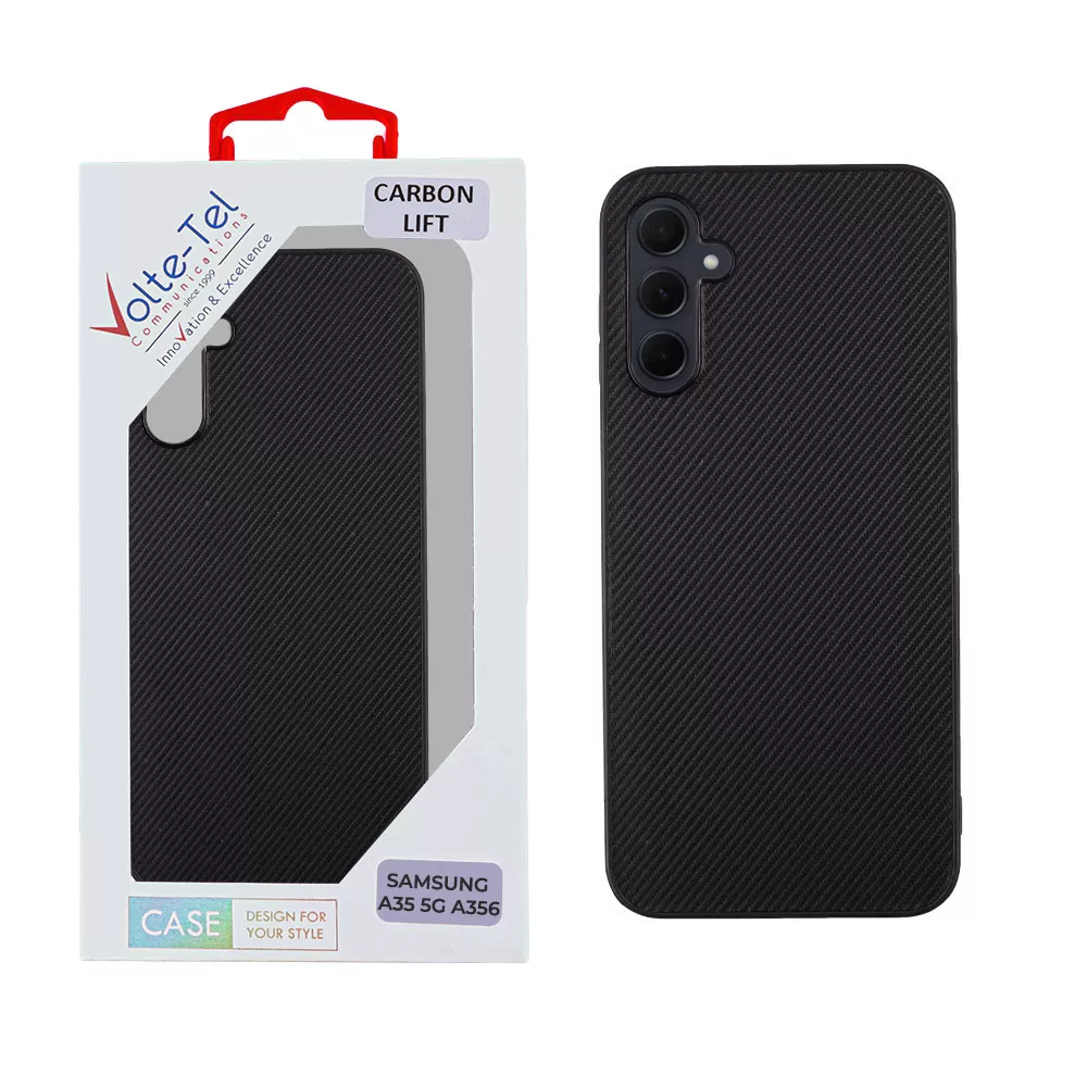 VOLTE-TEL CARBON LIFT ΘΗΚΗ SAMSUNG A35 5G A356 6.6in  CAMERA GUARD BLACK
