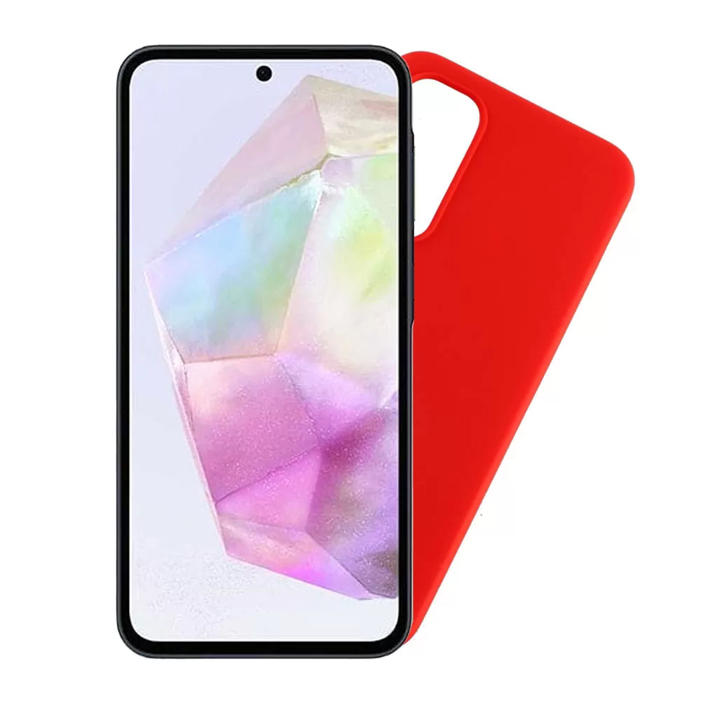 VOLTE-TEL SILICON TPU ΘΗΚΗ SAMSUNG A35 5G A356 6.6in  CAMERA GUARD RED
