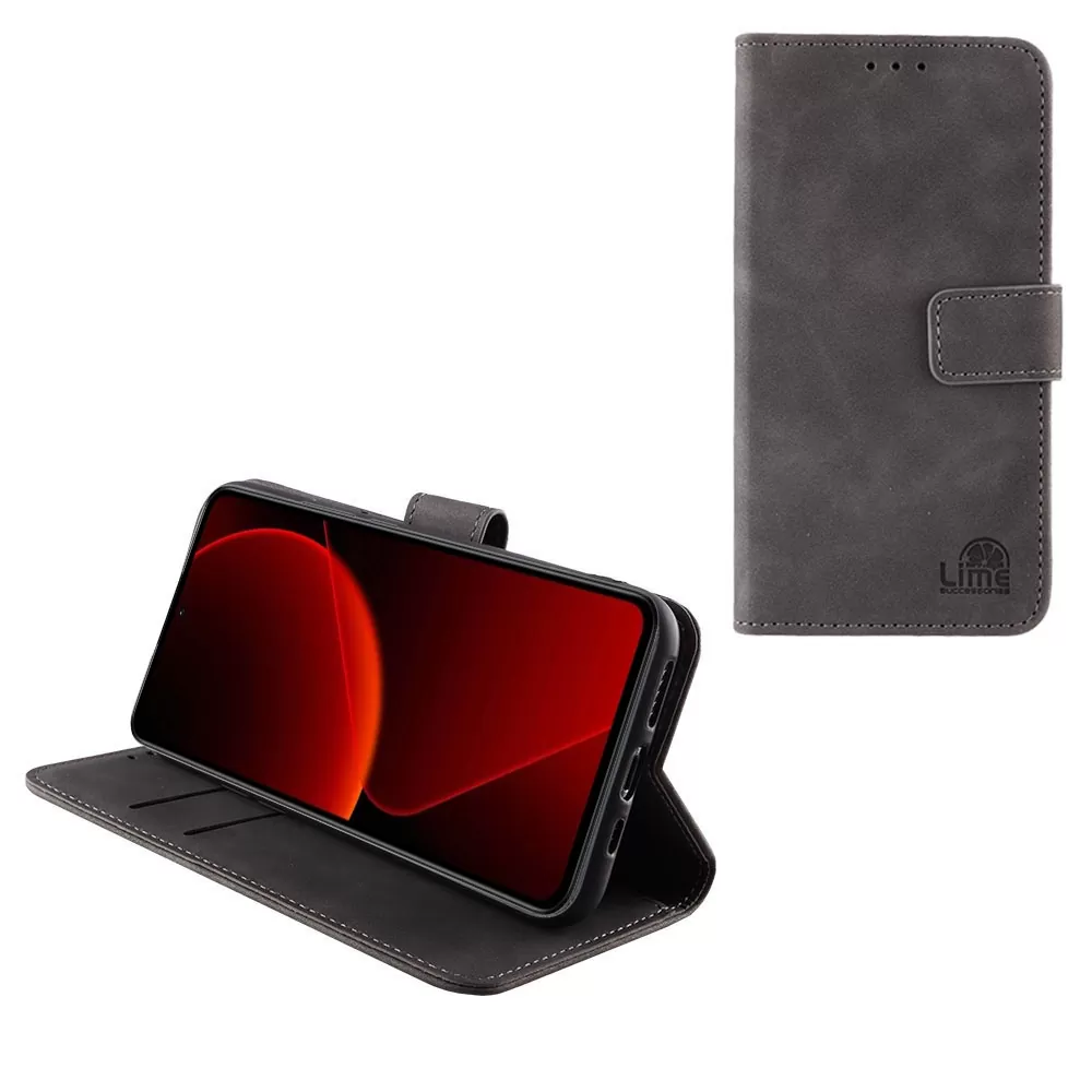 LIME ESSENTIAL ΘΗΚΗ XIAOMI 13T PRO 5G 6.67in  MAGNET BOOK STAND CLIP GREY