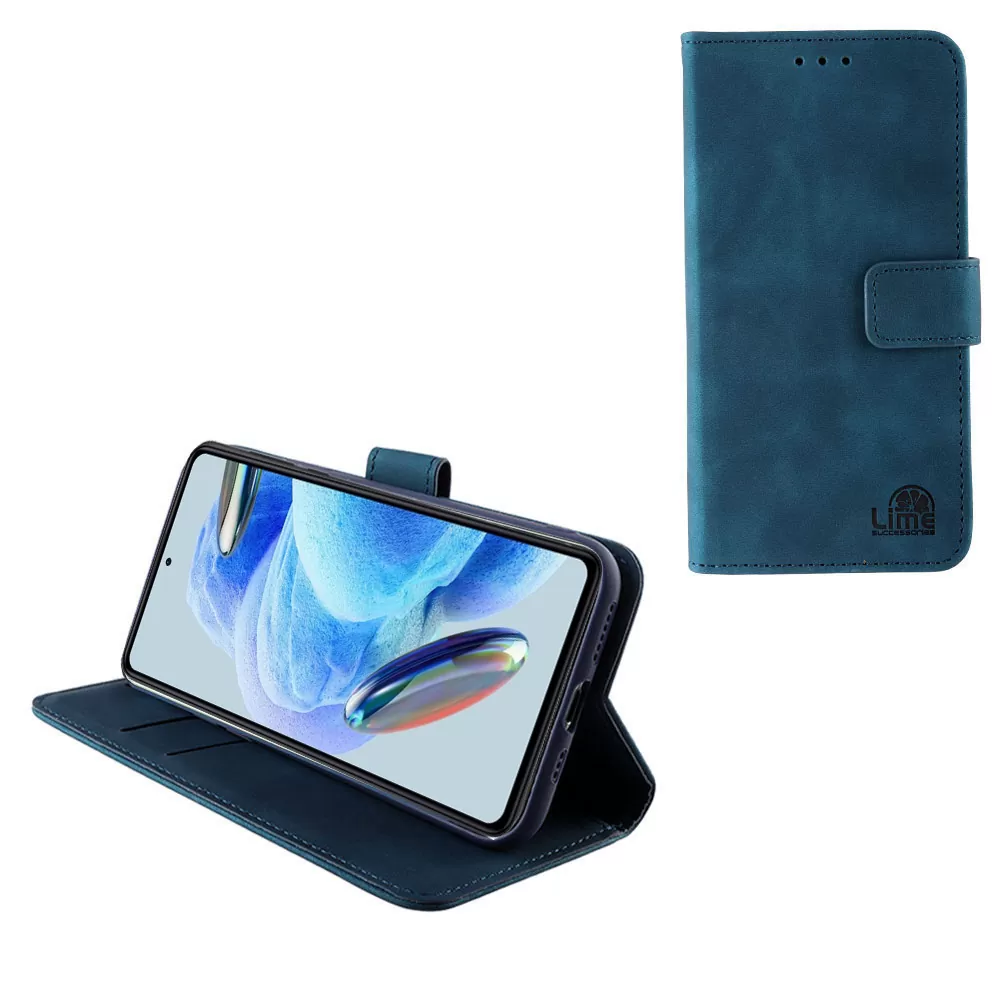 LIME ESSENTIAL ΘΗΚΗ XIAOMI REDMI NOTE 12 PRO 4G 6.67in  MAGNET BOOK STAND CLIP DARK BLUE