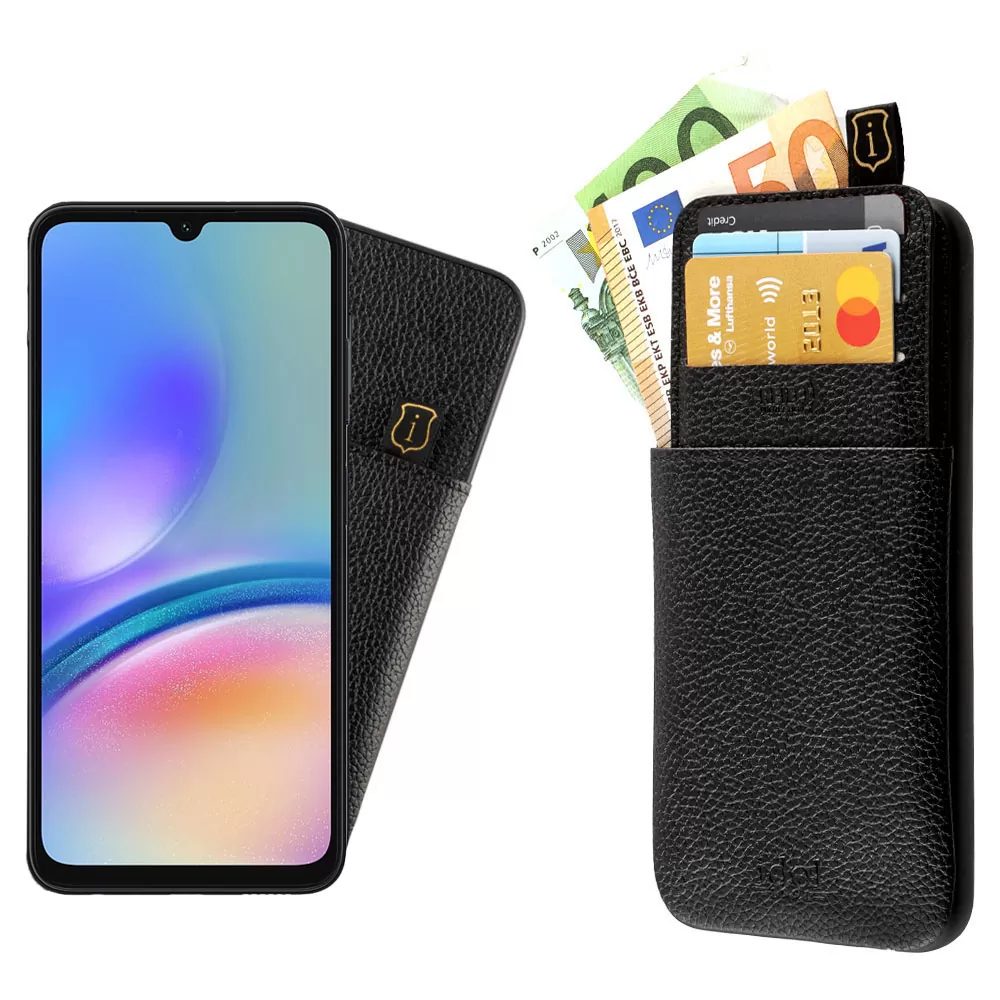 IDOL 1991 ANTI-RFID LEATHER SMART WALLET ΘΗΚΗ SAMSUNG A05s 4G A057/F14 4G E145 6.7in CAMERA GUARD BLACK
