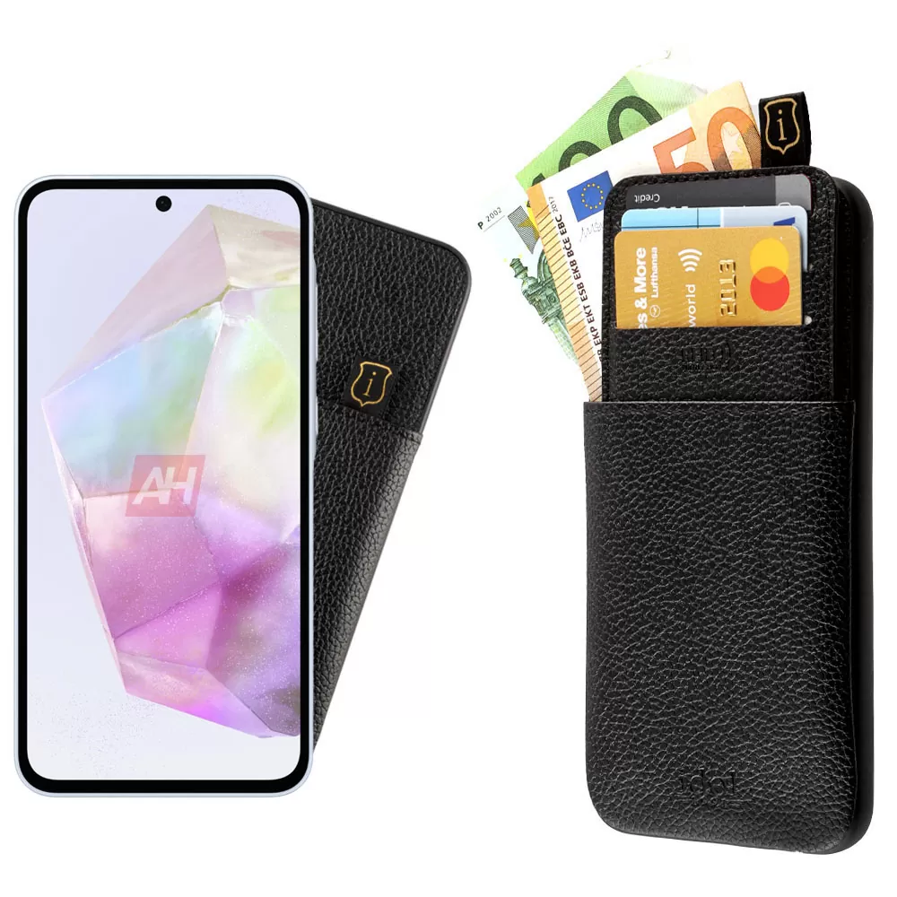 IDOL 1991 ANTI-RFID LEATHER SMART WALLET ΘΗΚΗ SAMSUNG A35 5G A356 6.6in CAMERA GUARD BLACK