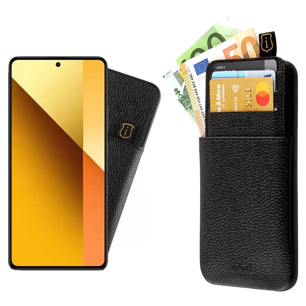 IDOL 1991 ANTI-RFID LEATHER SMART WALLET ΘΗΚΗ XIAOMI REDMI NOTE 13 5G 6.67in CAMERA GUARD BLACK