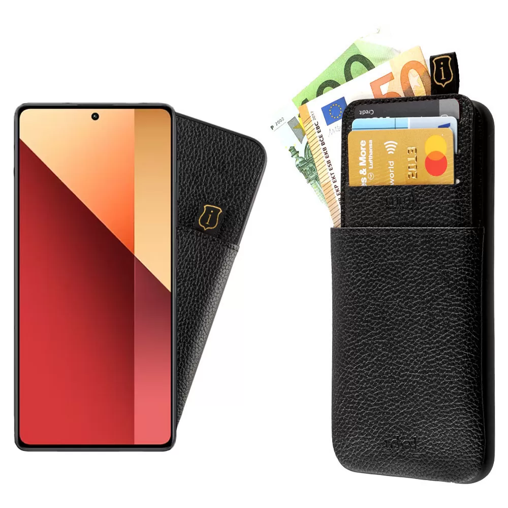 IDOL 1991 ANTI-RFID LEATHER SMART WALLET ΘΗΚΗ XIAOMI REDMI NOTE 13 PRO 5G 6.67in FULL CAMERA PROTECTION BLACK