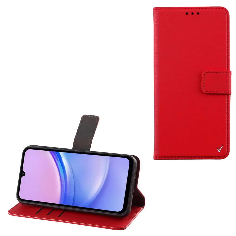VOLTE-TEL ALLURE ΘΗΚΗ SAMSUNG A15 4G A155/A15 5G A156 6.4in  MAGNET BOOK STAND CLIP RED
