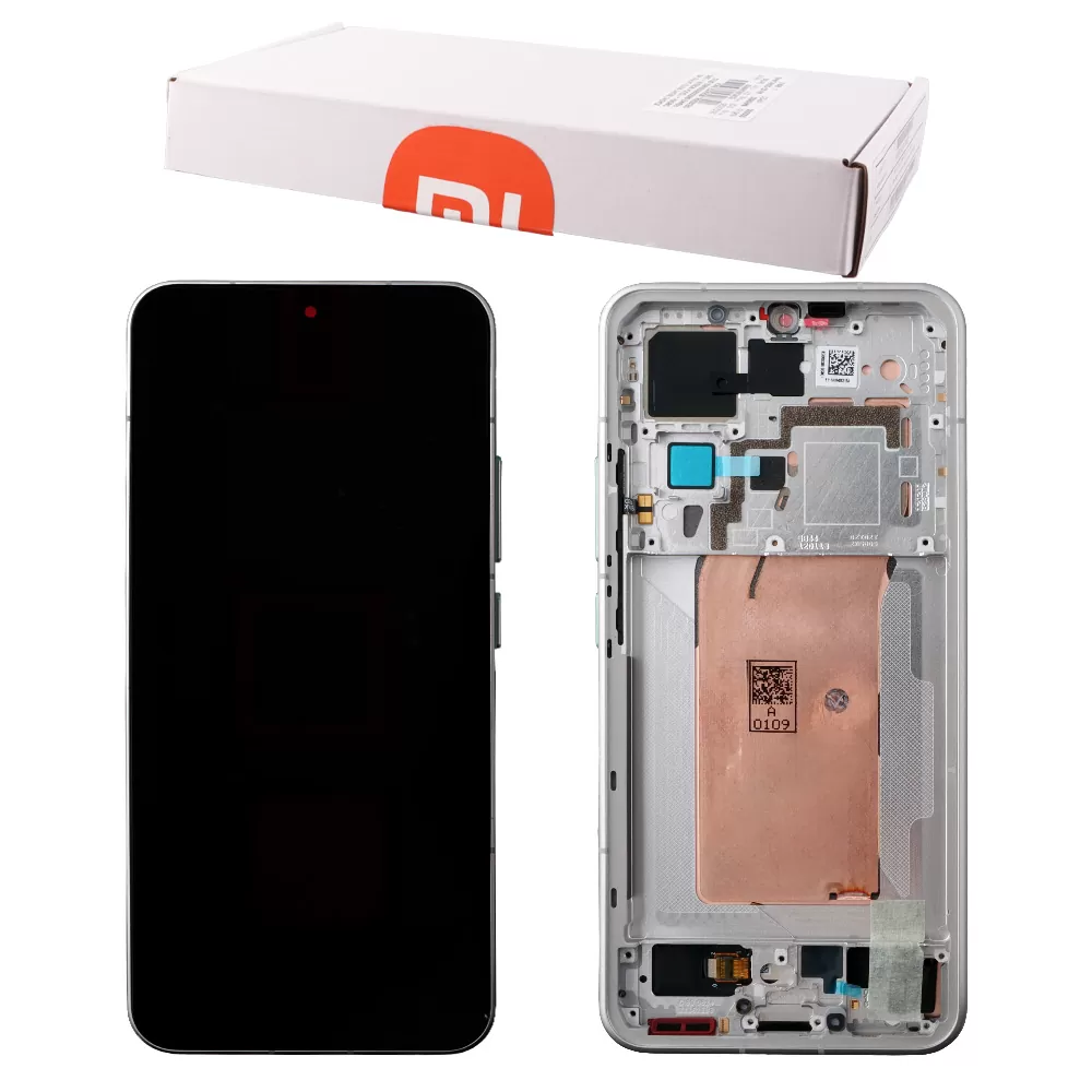 XIAOMI 15 5G ΟΘΟΝΗ + TOUCH SCREEN + LENS + FRAME 560062000O300 WHITE ORIGINAL SERVICE PACK