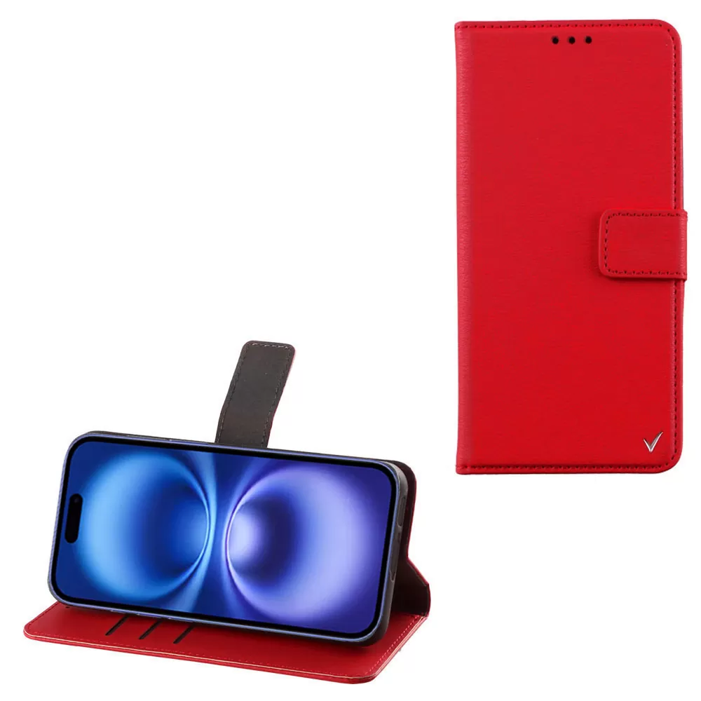 VOLTE-TEL ALLURE ΘΗΚΗ IPHONE 16 6.1in  MAGNET BOOK STAND CLIP RED