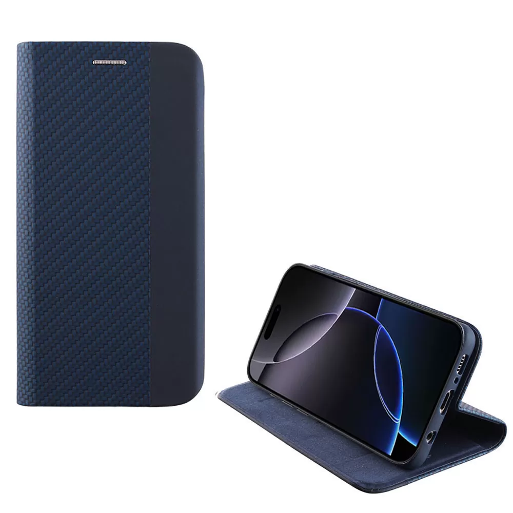 IDOL 1991 ELITE ΘΗΚΗ IPHONE 16 PRO 6.3in  ANTI-RFID BOOK STAND BLUE