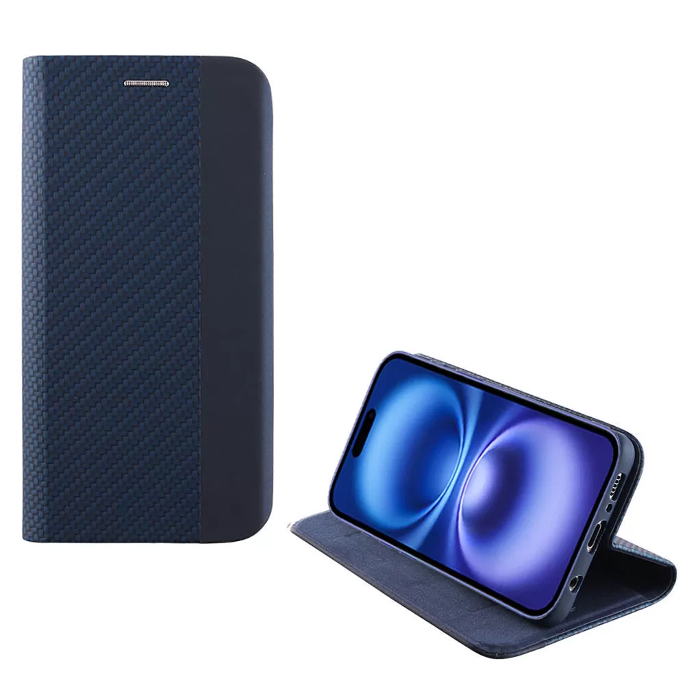 IDOL 1991 ELITE ΘΗΚΗ IPHONE 16 PLUS 6.7in  ANTI-RFID BOOK STAND BLUE