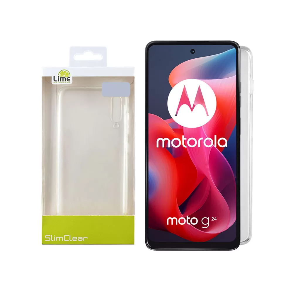 LIME SLIMCLEAR TPU ΘΗΚΗ MOTOROLA MOTO G24 POWER XT2425-4 6,56in FULL CAMERA PROTECTION ΔΙΑΦΑΝΗ