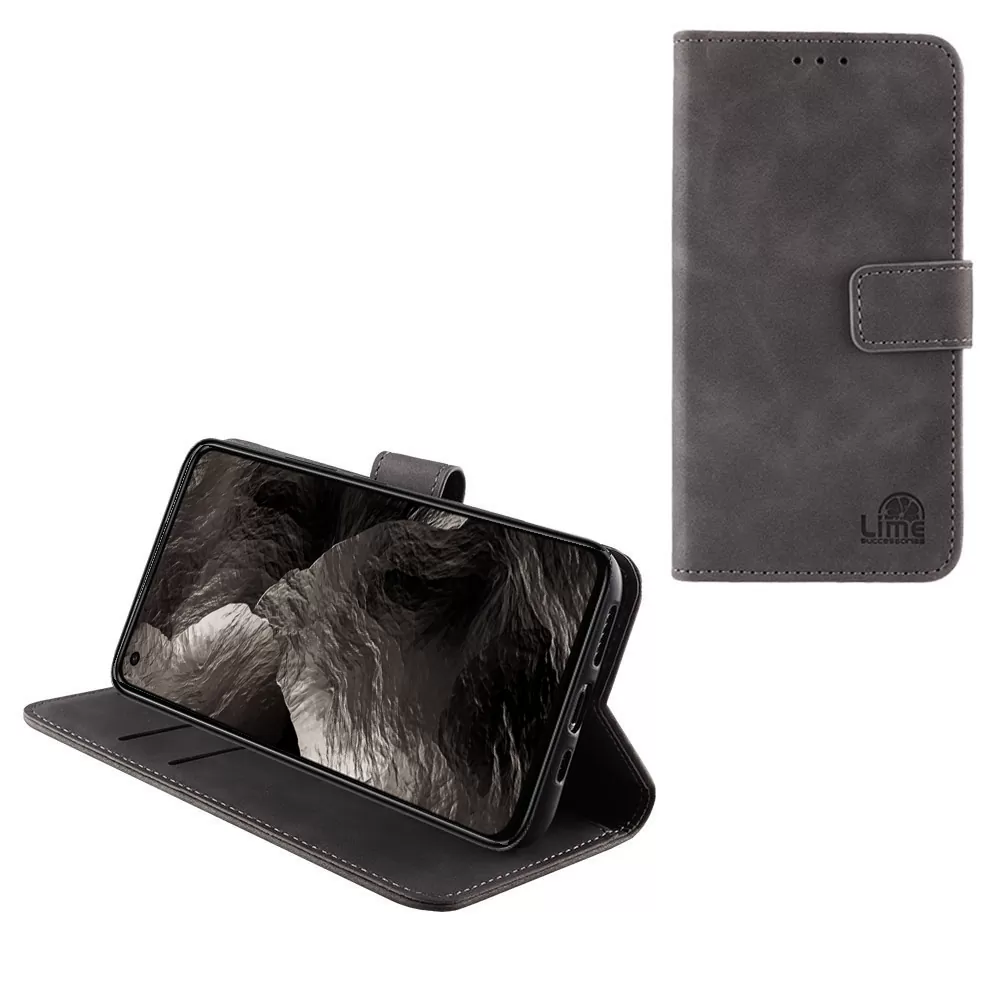LIME ESSENTIAL ΘΗΚΗ REALME GT MASTER 5G 6.43in  MAGNET BOOK STAND CLIP GREY