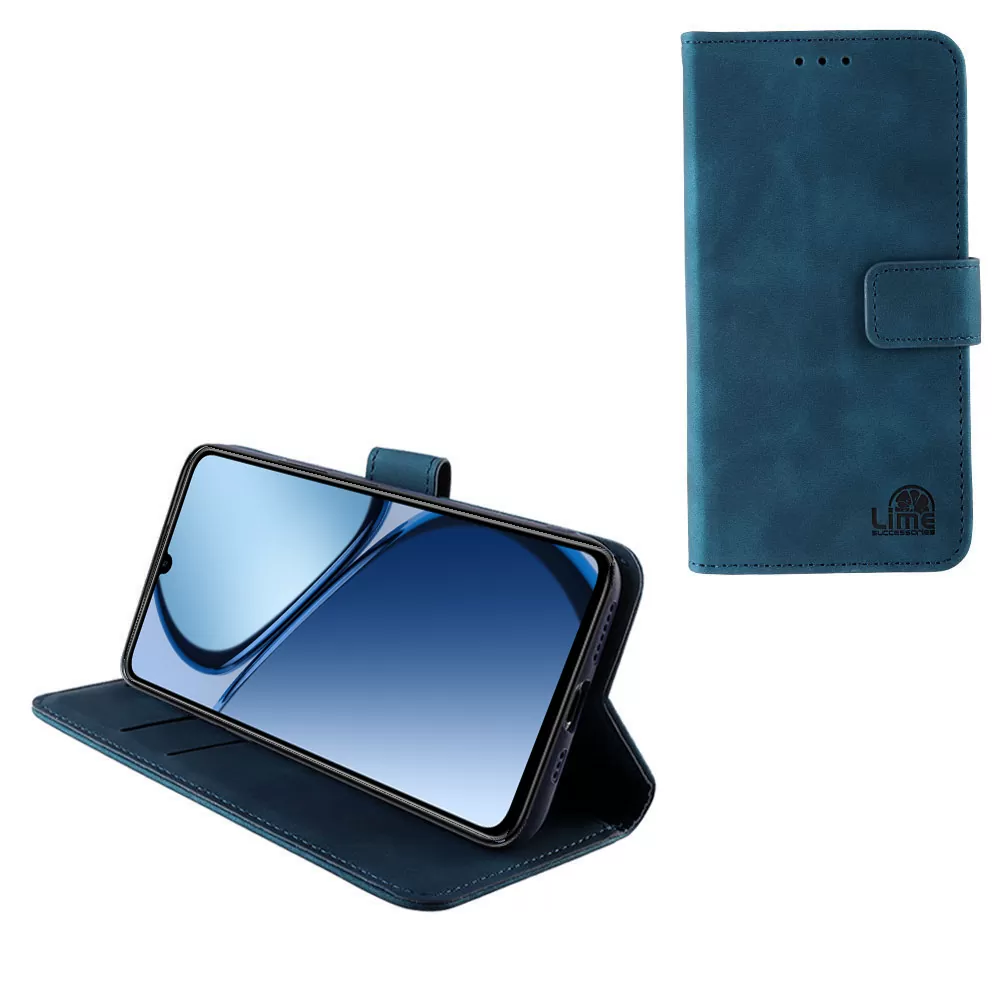 LIME ESSENTIAL ΘΗΚΗ REALME C63 4G 6.74in  MAGNET BOOK STAND CLIP DARK BLUE