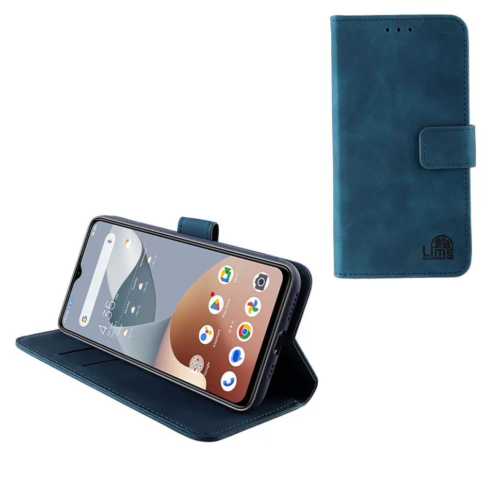 LIME ESSENTIAL ΘΗΚΗ NOVA 5G PHONE 6.52in  MAGNET BOOK STAND CLIP DARK BLUE