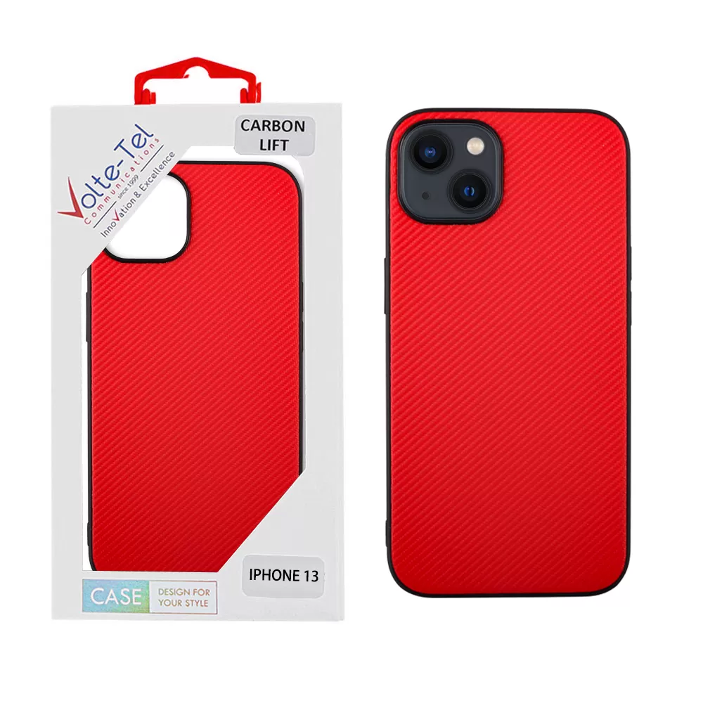 VOLTE-TEL CARBON LIFT ΘΗΚΗ IPHONE 13 6.1in  CAMERA GUARD RED