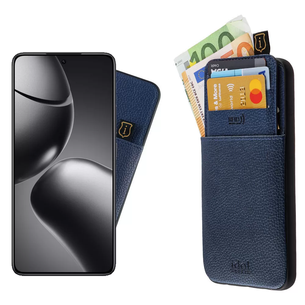 IDOL 1991 ANTI-RFID LEATHER SMART WALLET ΘΗΚΗ XIAOMI 14T 5G 6.67in CAMERA GUARD BLUE