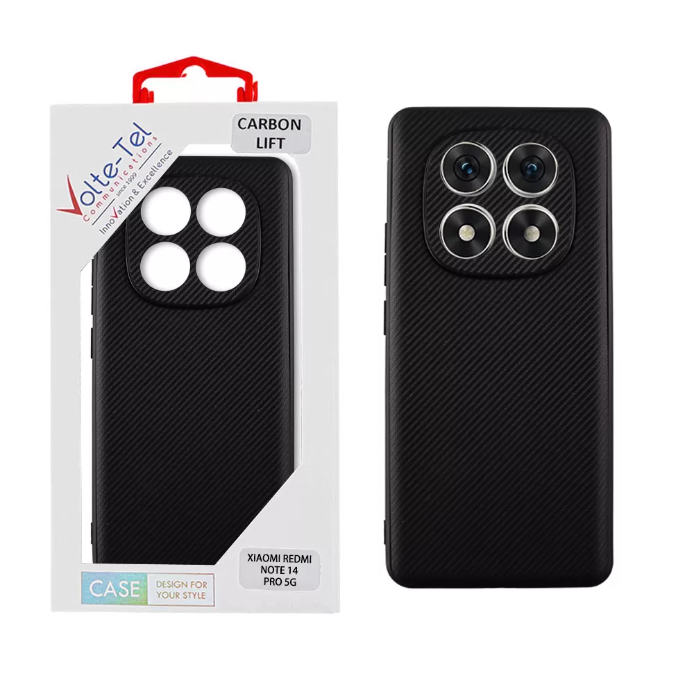 VOLTE-TEL CARBON LIFT ΘΗΚΗ XIAOMI REDMI NOTE 14 PRO 5G/POCO X7 6.67in  FULL CAMERA PROTECTION BLACK