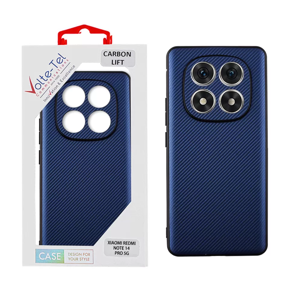 VOLTE-TEL CARBON LIFT ΘΗΚΗ XIAOMI REDMI NOTE 14 PRO 5G/POCO X7 6.67in  FULL CAMERA PROTECTION BLUE