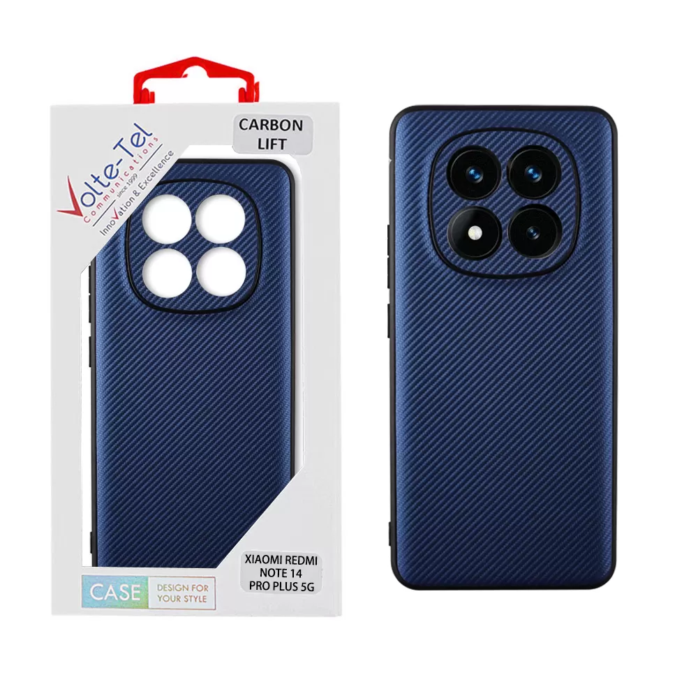 VOLTE-TEL CARBON LIFT ΘΗΚΗ XIAOMI REDMI NOTE 14 PRO PLUS 5G 6.67in  FULL CAMERA PROTECTION BLUE