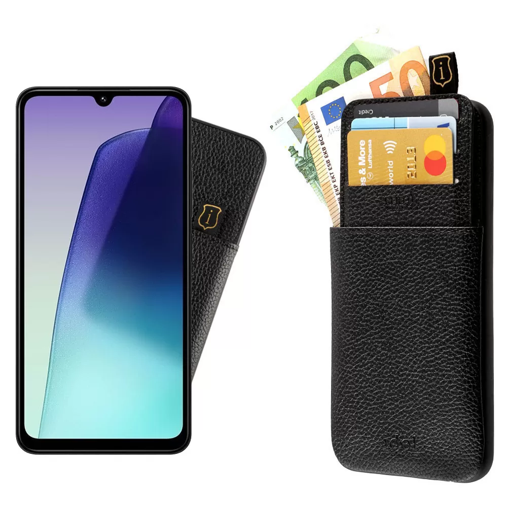 IDOL 1991 ANTI-RFID LEATHER SMART WALLET ΘΗΚΗ XIAOMI REDMI 14C/ REDMI A4/ POCO C75/ POCO M7 5G 6.88in CAMERA GUARD BLACK