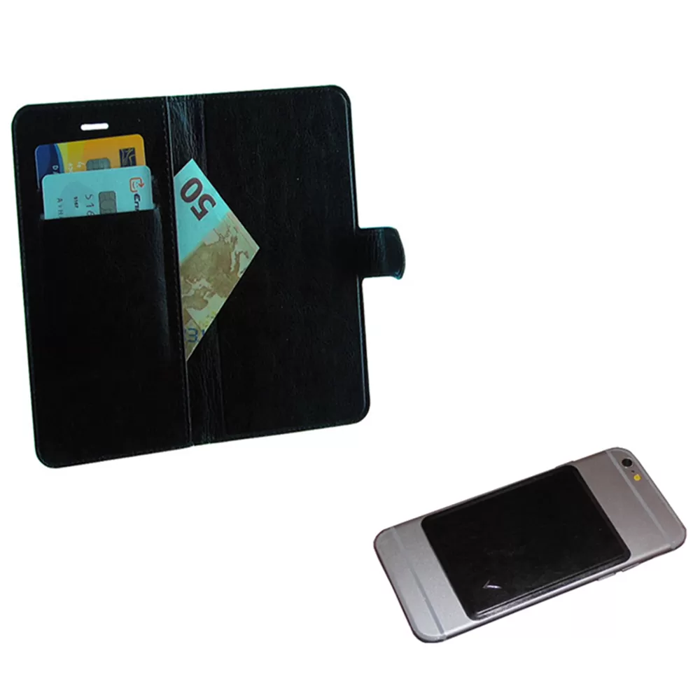 VOLTE-TEL LEATHER BOOK 3M ΘΗΚΗ UNIVERSAL 4.5in-5.1in MAGNET BLACK