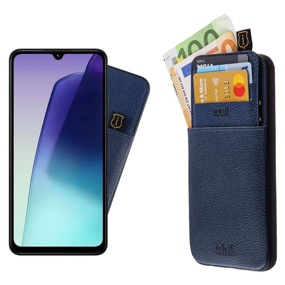 IDOL 1991 ANTI-RFID LEATHER SMART WALLET ΘΗΚΗ XIAOMI REDMI 14C/ REDMI A4/ POCO C75/ POCO M7 5G 6.88in CAMERA GUARD BLUE